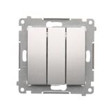 Simon 54 Łącznik potrójny 10A 250V szybkozłączka srebrny mat DW31.01/43 KONTAKT