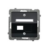 SONATA Obudowa gniazda pojedynczego typu Keystone skośna kolor czarny metalik GPK-1RS/p/33 OSPEL