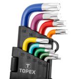 Klucze Torx, kolorowe, zestaw 9 szt.