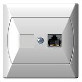 AKCENT Gniazdo komputerowe pojedyncze, kat. 5e FOREX - kolor biały