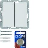 BERKER Q.x KNX RF quicklink Przycisk radiowy podwójny płaski biały 85656229 HAGER