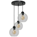 Milagro lampa wisząca Sofia Clear 3xE27 czarna MLP6582