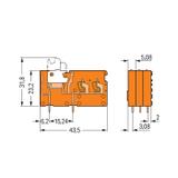 złączka do płytek drukowanych rozłączalna pomarańczowa ras. 5,08mm
