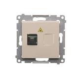 Simon 54 Gniazdo światłowodowe / optyczne pojedyncze SC/APC kremowy