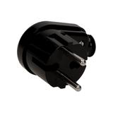 Wtyczka kątowa 2P 16A czarny WT-16 K2/CZARNY ORNO