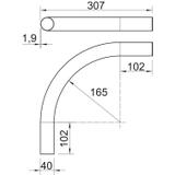KBH40 LGR, ŁUK 90 KBH40 TW.SZT.