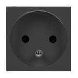 NOEN FR gniazdo modułowe 45x45mm 1x2P+Z typ E french 16A 250V czarne OR-GM-9010/B/FR ORNO