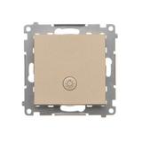 Simon 55 Przycisk zwierny /światło/ z podświetleniem LED szybkozłączka Szampański mat