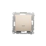 Simon 54 Łącznik krzyżowy z podświetleniem LED bez piktogramu 10A 250V szybkozłączka złoty mat DW7L.01/X/44 KONTAKT