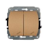 TREND Mechanizm łącznika podwójnego schodowego złoty metalik