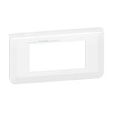 Mosaic Ramka Podwójna Pozioma - 4 Moduły Biała Antybakteryjna Do Uchwytu Nr Ref 0802 52/58 078724L LEGRAND