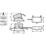 Oprawa sufitowa Downlight typu Spot LED 7,2W 680lm IP20/44 3000K barwa ciepła ściemnialna LED6-WB-/8