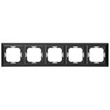 Ramka pieciokrotna Pearl, Ra-5P, czarny OR-OE-7720/5/B ORNO