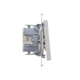 Simon 55 Przycisk zwierny /światło/ z podświetleniem LED szybkozłączka Aluminium mat TS1L.01/143 KONTAKT