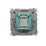 Simon Basic Przycisk światło 10A 250V szybkozłączka stal inox BMS1.01/21 KONTAKT