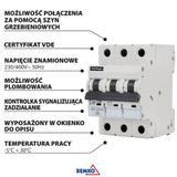 WYŁĄCZNIK NADPRĄDOWY 6KA 3P C 13A SCHELINGER A02-G8-3P-C13 BEMKO