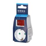 Adapter 1x2P+Z (Schuko) z włącznikiem, biały OR-AE-13188(GS) ORNO