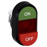 Przycisk podwójny ON-OFF czerwone pole podświetlany MPD14-11R