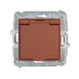 ICON Gniazdo hermetyczne z uziemieniem terakota 63IGPB-1zp KARLIK