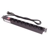 Listwa zasilająca 8x230V, z wyłącznikiem Partners LZ1U8GW C&C