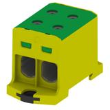 VC05-0039 ,  Złączka szynowa gwintowa rozgałęźna AL, CU, 35-240mm2, TS 35, 1 tor, 4 otw. zaciskowe,