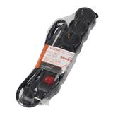 Przedłużacz 5-krotny 2P+Z (Schuko) z wyłącznikiem, 1,5m H05VV-F 3x1,5mm2, Imax=16A, płaska wtyczka,