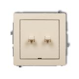 DECO Mechanizm łącznika jednobiegunowego ze schodowym w stylu amerykańskim (dwa klawisze bez piktogr