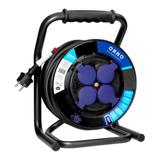 Przedłużacz bębnowy profesjonalny IP44, 4 gniazda 2P+Z, kabel gumowy olejoodporny, H07RN-F 3x2,5mm2,