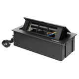 NOEN Kaseta meblowa wpuszczana w blat ze zintegrowaną ramką PCV na gniazda modułowe 3 x 45x45mm lub