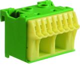 QuickConnect Blok samozacisków ochronny zielony 2x16+8x4mm2 szer. 45mm KN10E HAGER