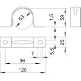 605, OBEJMY MOCUJĄCE 63MM ALMG 3