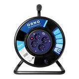 Przedłużacz bębnowy, 4 gniazda 2P+Z Schuko, kabel PVC H05VV-F 3x1,5mm2, długość - 50m, STAŁE GNIAZDA