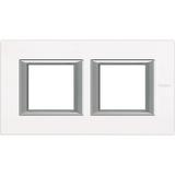 AXOLUTE - RAMKA PROSTOKĄTNA POZIOMA 2X2 MODUŁY WHITE GLASS, Bticino
