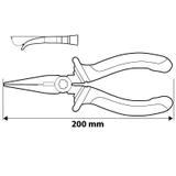 Szczypce wydłużone wygięte 200 mm