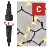 Lampki choinkowe łączone Profi łańcuch 50LED 5m ciepła biel IP44 timer D2AW01 EMOS