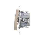 Simon 54 Łącznik krzyżowy 10A 250V szybkozłączka złoty mat DW7.01/44 KONTAKT