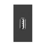 NOEN USB data gniazdo modułowe 22,5x45mm USB data 2.0 czarne OR-GM-9010/B/USBDATA ORNO
