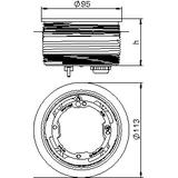 US80/DB20, WYJŚCIE KANAŁU PODPODŁOGOWEGO