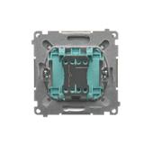 Simon Basic Przycisk dzwonek 16A 250V zaciski śrubowe srebrny mat BMD1A.01/43 KONTAKT