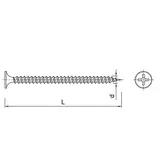 Wkręt do płyt G-K 3,5x25mm na taśmie do blach /1000szt./ R-FSC-3525 RAWLPLUG