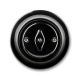 WYŁĄCZNIK OBROTOWY; KRZYŻOWY -DECENTO-CZARNY PORCELANA