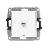 ICON Mechanizm gniazda komputerowego pojedynczego 1xRJ45, kat. 6A, 8-stykowy, bez pola opisowego bia