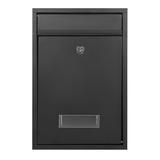 Skrzynka na listy BALI z galwanizowanej stali mała z wizytownikiem kolor czarny MB-3/B ORNO