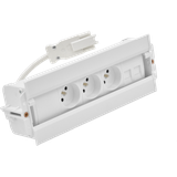 SIMON 480 TS48-630E300K0-33 Spinner 3 gn. typ E i płytka dla 2 złączy RJ45 keystone; złącze 10 cm pr