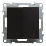 SUNO - Łącznik schodowy podwójny - 10 AX - 250 V~ - zaciski automatyczne, Czarny, Legrand