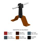 Uchwyt na pł.prof.stalow.Z-zatrzask H=7cm/LA/ słupek czarny