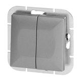 Łącznik podtynkowy świecznikowy Pearl, 10A, 250V, WP-2P, srebrny