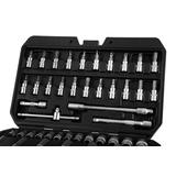 Zestaw kluczy 55 elementów 1/4", satynowy