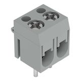 Złączka śrubowa do płytek drukowanych 2‑torowa szara raster 5mm 237‑102 /100szt./ WAGO
