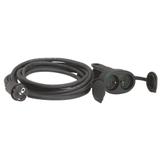 PRZEDŁUŻACZ GUMOWY 2X2P+Z IP44 - 10M - CZARNY, Legrand